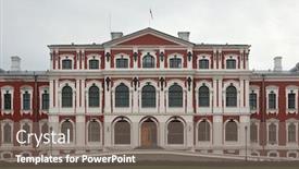  Presentation with baroque - Presentation theme having jelgava palace also known as mitava palace designed by russian baroque architect bartolomeo rastrelli in jelgava latvia background and a gray colored foreground