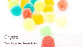  Presentation with jellies - Presentation theme enhanced with jellies on white background background and a sky blue colored foreground