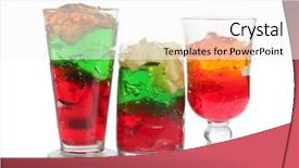  Presentation with glass - Presentation theme having jello - cocktail in a glass background and a white colored foreground