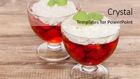  Presentation with jelly - Theme featuring jello - delicious strawberry jelly dessert background and a lemonade colored foreground