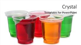 Presentation with fruit jam - Theme enhanced with jello - jam in a glass background and a white colored foreground