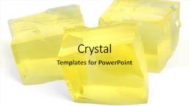  Presentation with jelly - PPT theme with jello - tasty jelly cubes isolated background and a yellow colored foreground