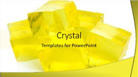  Presentation with jelly - Presentation theme featuring jello - tasty jelly cubes isolated background and a yellow colored foreground