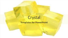  Presentation with mango fruit and mango cubes - PPT layouts with jello - tasty jelly cubes isolated background and a yellow colored foreground