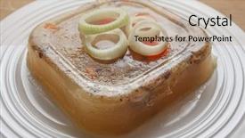  Presentation with pig - PPT layouts consisting of jelly - jellied pig s feet background and a coral colored foreground