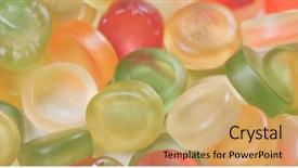  Presentation with gummy candy - Amazing theme having jelly baby - colorful candy gummy backdrop and a yellow colored foreground