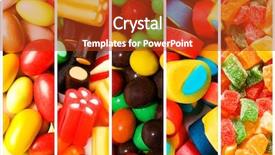  Presentation with sweets - Audience pleasing PPT layouts consisting of jelly bean - collage of various sweets backdrop and a crimson colored foreground