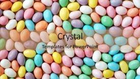  Presentation with jelly bean - Presentation theme with jelly bean background close-up background and a coral colored foreground