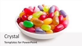  Presentation with jelly bean - Beautiful slides featuring jelly beans in ceramic bowl backdrop and a lemonade colored foreground