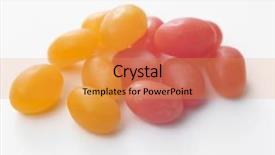  Presentation with jelly bean - Slides enhanced with jelly beans on the white background and a gold colored foreground