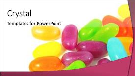  Presentation with gummy candy - Slides consisting of jelly beans the ultimate gummy background and a white colored foreground