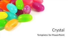  Presentation with gummy candy - PPT theme with jelly beans the ultimate gummy background and a white colored foreground