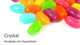  Presentation with gummy candy - Presentation theme with jelly beans the ultimate gummy background and a white colored foreground