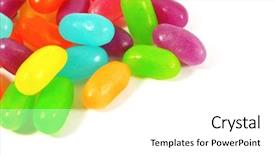  Presentation with gummy candy - Amazing presentation theme having jelly beans the ultimate gummy backdrop and a white colored foreground