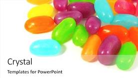  Presentation with gummy candy - Slide deck enhanced with jelly beans the ultimate gummy background and a white colored foreground
