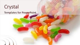  Presentation with jelly bean - Presentation theme having jelly beans background and a lemonade colored foreground