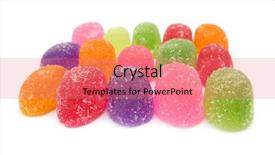  Presentation with jelly - Beautiful presentation theme featuring jelly candies gumdrops backdrop and a coral colored foreground