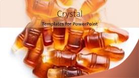  Presentation with flavor - Beautiful presentation featuring jelly-candies-with-cola-flavor backdrop and a yellow colored foreground