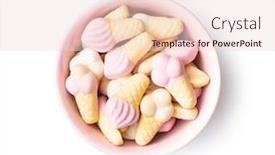  Presentation with gummy candy - Colorful presentation design enhanced with jelly-candy-shape-ice-cream backdrop and a lemonade colored foreground