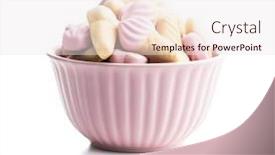  Presentation with gummy candy - Audience pleasing slide set consisting of jelly-candy-shape-ice-cream backdrop and a sky blue colored foreground