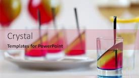  Presentation with jelly - PPT layouts enhanced with jelly-desserts-on-light-background background and a coral colored foreground