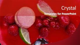  Presentation with jelly - Slide deck with jelly-fruit-cake background and a crimson colored foreground