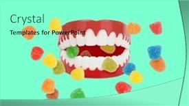  Presentation with sweet candy - PPT theme featuring jelly-sweets-colorful-candies background and a light gray colored foreground