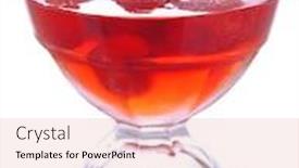  Presentation with jelly - Slide deck having jelly with fresh berries isolated on white background and a lemonade colored foreground