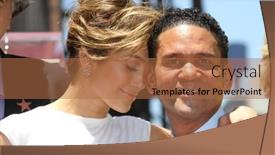  Presentation with hollywood star - Presentation theme featuring jennifer-lopez-with-benny-medina background and a red colored foreground