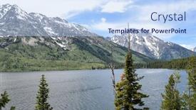  Presentation with teton - PPT theme consisting of jenny-lake-in-grand-teton background and a light blue colored foreground