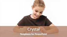  Presentation with geography - Presentation design enhanced with jeography - portrait of beautiful school girl background and a coral colored foreground