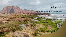 Presentation with gratitude stone - Beautiful presentation theme featuring jer - pedra furada holed stone backdrop and a  colored foreground
