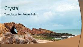  Presentation with stone - Slides with jer - pedra furada holed stone background and a  colored foreground