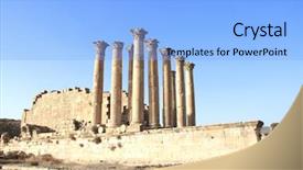  Presentation with ancient roman - Amazing slides having jerash gerasa ancient roman backdrop and a light blue colored foreground