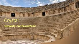  Presentation with ancient roman - PPT layouts featuring jerash-jordan-november-21-2018 background and a coral colored foreground