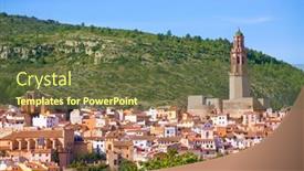  Presentation with skyline - Cool new slide deck with jerica-castellon-village-skyline backdrop and a tawny brown colored foreground