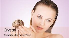  Presentation with spa - Beautiful PPT layouts featuring woman holding rose of jericho backdrop and a lemonade colored foreground