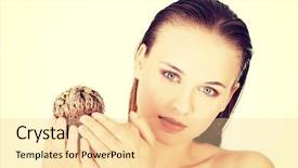  Presentation with 18th birthday rose gold - Beautiful presentation featuring woman holding rose of jericho backdrop and a blonde colored foreground