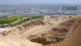  Presentation with holy land - PPT theme featuring cell phone at railroad background and a gray colored foreground