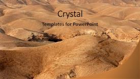  Presentation with landscape desert - PPT theme having judean desert landscape near jericho background and a coral colored foreground
