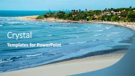  Presentation with hidden - PPT theme consisting of jericoacoara-is-a-virgin-beach background and a teal colored foreground