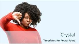  Presentation with weight loss woman showing - Slide set with jerk - beautiful african woman showing thumbs background and a  colored foreground