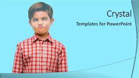  Presentation with blue green - Beautiful slide deck featuring jerk - handsome toddler child with green backdrop and a  colored foreground