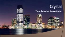  Presentation with pittsburgh pennsylvania usa city skyline - Beautiful theme featuring jersey city skyline with skyscrapers backdrop and a navy blue colored foreground