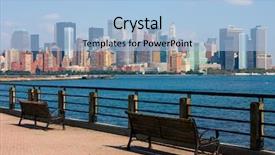  Presentation with new york city - PPT theme having jersey shore - new york city background and a light blue colored foreground