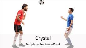  Presentation with father - Slide deck enhanced with jerseys playing with a football background and a white colored foreground