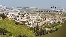  Presentation with west - Slide set enhanced with jerusalem and west bank background and a light blue colored foreground