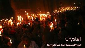  Presentation with light fire - Audience pleasing theme consisting of jerusalem-april-18-pilgrims-come backdrop and a wine colored foreground
