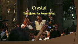  Presentation with light fire - Presentation design having jerusalem-april-18-pilgrims-come background and a wine colored foreground