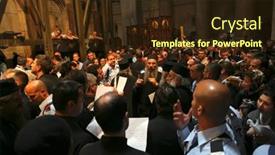  Presentation with light fire - Cool new presentation design with jerusalem-april-18-pilgrims-come backdrop and a wine colored foreground